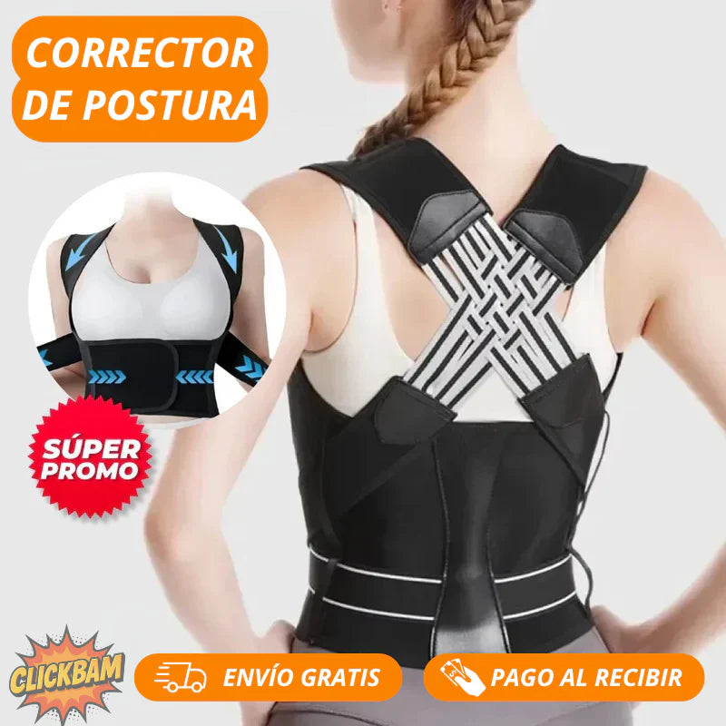 ORRECTOR DE POSTURA MOLDEADOR NEGRO S/M/L/XL/2XL/3XL